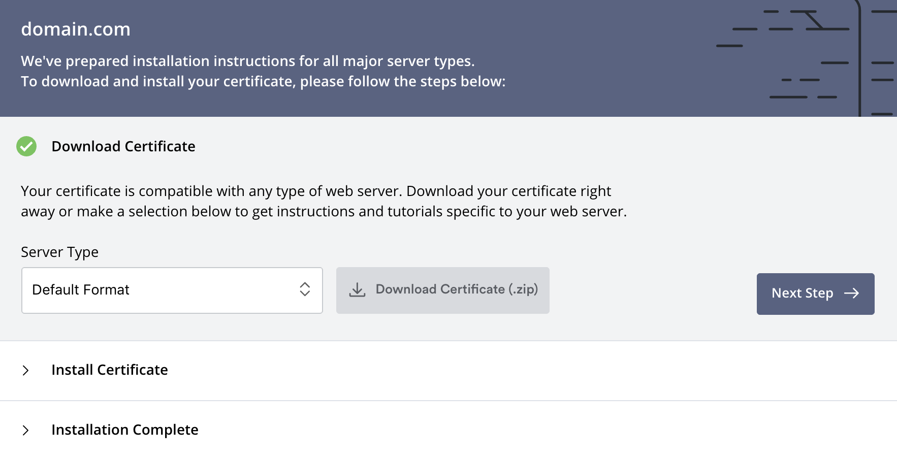 Download Certificate ZeroSSL