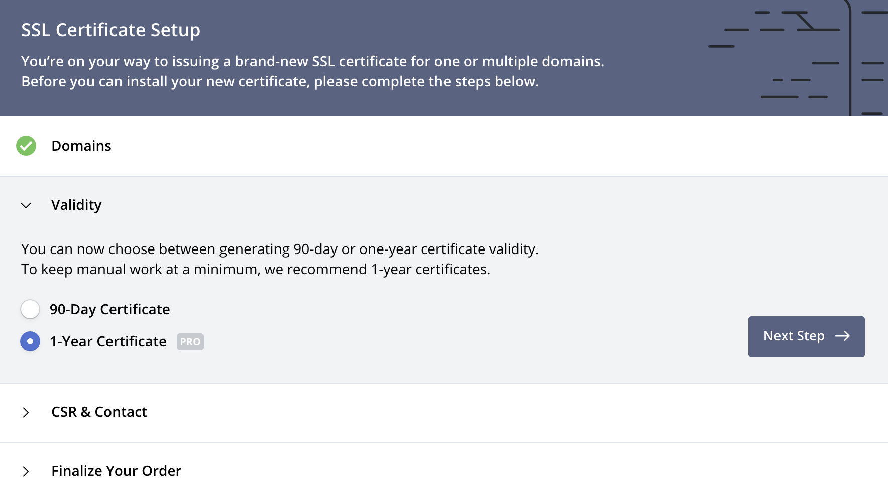 Create Certificate: Validity